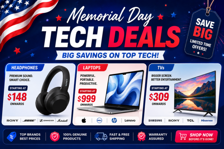 Memorial Day Sale Brings Huge Discounts On Tech Products — Big Savings On Headphones, Laptops, TVs, And More