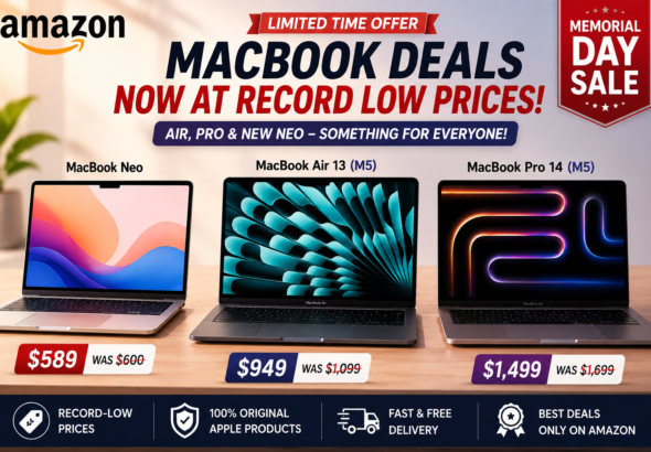 Amazon Cuts MacBook Prices Significantly: Record-Low Deals Available on the Air, Pro, and New Neo
