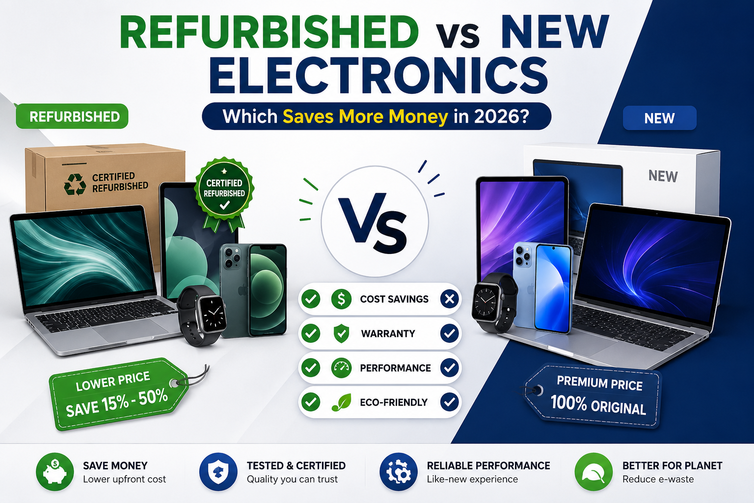 Refurbished or New Electronics: Which Option Saves More Money in 2026?